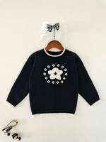  Floral Round Neck Regular Fit Toddler Girls Clothing 5388