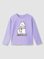 Round Neck Regular Fit Long Sleeve Toddler Girls Clothing 9751