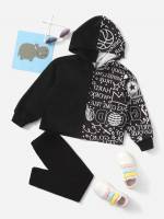  Hooded Long Sleeve Black Toddler Girls Clothing 7765