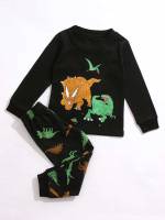  Dinosaur Round Neck Cute Kids Underwear  Sleepwear 9816