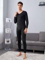  V neck Casual Long Sleeve Men Loungewear Sets 417