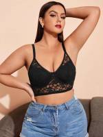 Black Elegant Plus Size Bras  Bralettes 9520