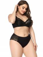   Romantic Plus Size Bra  Panty Sets 4717