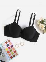  Black Simple Plus Size Bras  Bralettes 3415