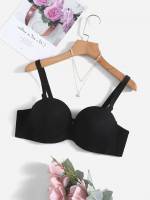  Black Simple Plus Size Bras  Bralettes 6620