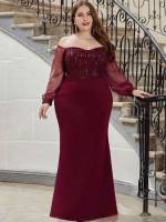 Regular Fit Zipper Maxi Plus Size Wedding Party Wear 7946