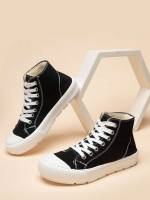 Lace Up  Black Women Shoes 6988