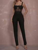 Straps Long Sexy Women Jumpsuits  Bodysuits 1199