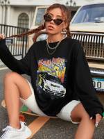 Oversized  Car Women Sweatshirts 275