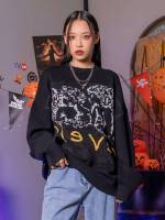 Black Long Oversized Women Clothing 962