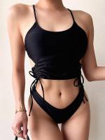  Spaghetti Strap Black Sexy Women Clothing 2691