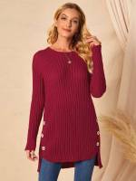 Regular Fit Long Sleeve Long Black Women Sweaters 8070