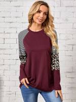 Long Sleeve Casual Round Neck Women Clothing 837