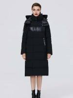 Regular Fit Black Long Sleeve Casual Women Winter Coats 498