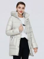 Regular Fit Short Long Sleeve Women Winter Coats 2406