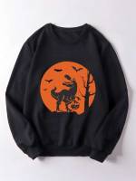 Halloween Round Neck Regular Women Clothing 4856