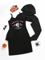  Halloween Regular Fit Women Two-piece Outfits 273