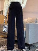 Long Button Plain Women Bottoms 823