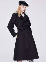 Plain Long Long Sleeve Pocket Women Outerwear 4713