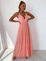  Regular Fit Maxi Backless Women Clothing 7920