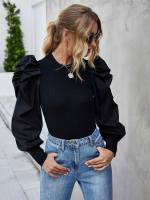 Elegant Long Sleeve Round Neck Women Jumpsuits  Bodysuits 351