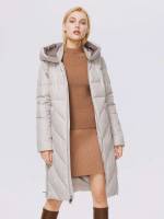  Knee Length Casual Zipper Women Winter Coats 3669