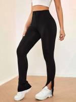  Black Casual Women Leggings 8957