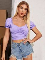 Sweetheart  Crop Women Tops, Blouses  Tee 49