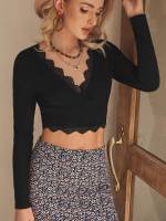  Casual Slim Fit Crop Women Tops 9335