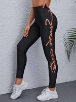  Sporty Letter Women Leggings 7038