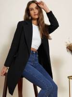  Belted Long Sleeve Women Outerwear 217