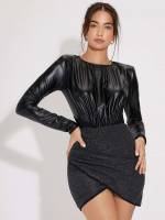 Plain Glamorous Ruched Women Jumpsuits  Bodysuits 922