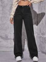 Regular Fit Long Button Women Denim 5436