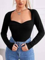  Sweetheart Slim Fit Long Sleeve Women Tops, Blouses  Tee 1816