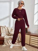 Regular Fit Black Casual Women Two-piece Outfits 6245