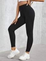 Long  Plain Women Leggings 7435