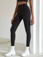 Black  Long Women Bottoms 3083