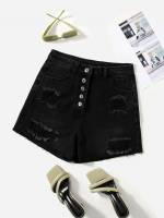  Black Regular Fit Women Denim 8269