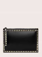 Black Plain Spiked Bags 7360