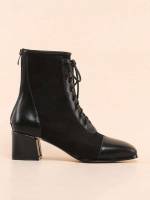 Lace Up Plain Women Fashion Boots 9249