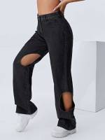 Black Regular Fit  Women Clothing 6721