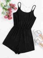 Regular Fit Spaghetti Strap Casual Women Jumpsuits 658