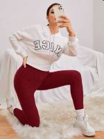 Long Plain  Women Leggings 5301