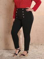  Black Skinny Plus Size Pants 616