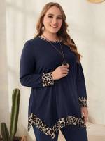  Long Sleeve Regular Fit Plus Size Tops 9229