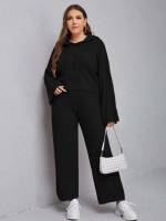  Regular Fit Black Casual Women Plus Clothing 898