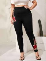  Long Floral Regular Fit Plus Size Leggings 5075