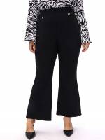 Regular Fit Plain Casual Plus Size Pants 811