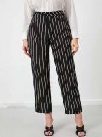 Long Button Regular Fit Plus Size Suit Pants 170