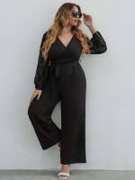  Elegant Regular Fit Belted Plus Size Jumpsuits 84